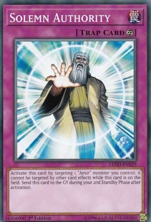 Solemn Authority (LEHD-ENB29) - Legendary Hero Decks 1st Edition - Premium Yugioh Single from Konami - Just $0.08! Shop now at Game Crave Tournament Store