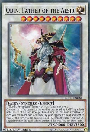 Odin, Father of the Aesir (LEHD-ENB32) - Legendary Hero Decks 1st Edition - Premium Yugioh Single from Konami - Just $0.25! Shop now at Game Crave Tournament Store