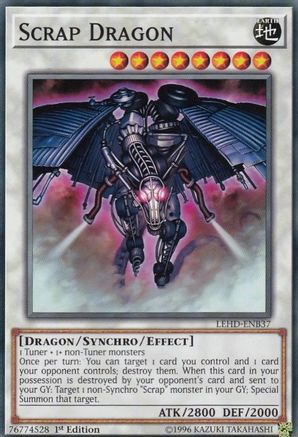 Scrap Dragon (LEHD-ENB37) - Legendary Hero Decks 1st Edition - Premium Yugioh Single from Konami - Just $0.25! Shop now at Game Crave Tournament Store
