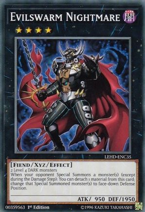 Evilswarm Nightmare (LEHD-ENC35) - Legendary Hero Decks 1st Edition - Premium Yugioh Single from Konami - Just $0.49! Shop now at Game Crave Tournament Store