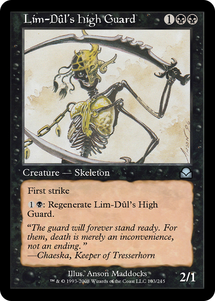 Lim-Dûl's High Guard (ME2-103) - Masters Edition II - Premium MTG Single from Wizards of the Coast - Just $0! Shop now at Game Crave Tournament Store