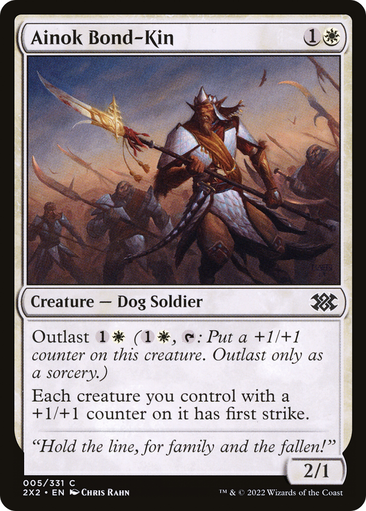 Ainok Bond-Kin (2X2-005) - Double Masters 2022 Foil - Premium MTG Single from Wizards of the Coast - Just $0.08! Shop now at Game Crave Tournament Store