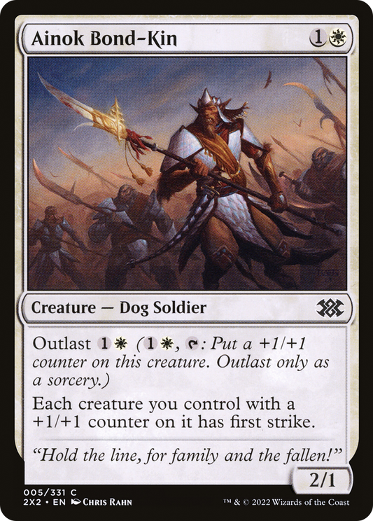 Ainok Bond-Kin (2X2-005) - Double Masters 2022 Foil - Premium MTG Single from Wizards of the Coast - Just $0.08! Shop now at Game Crave Tournament Store