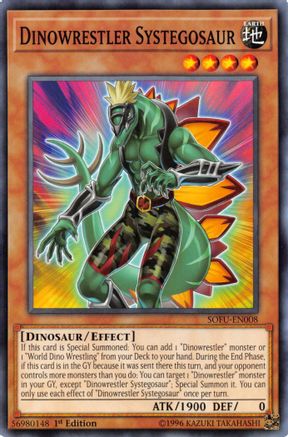 Dinowrestler Systegosaur (SOFU-EN008) - Soul Fusion 1st Edition - Premium Yugioh Single from Konami - Just $0.25! Shop now at Game Crave Tournament Store