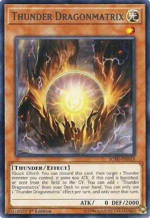 Thunder Dragonmatrix (SOFU-EN018) - Soul Fusion 1st Edition - Premium Yugioh Single from Konami - Just $0.28! Shop now at Game Crave Tournament Store