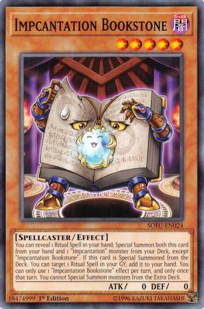 Impcantation Bookstone (SOFU-EN024) - Soul Fusion Unlimited - Premium Yugioh Single from Konami - Just $0.23! Shop now at Game Crave Tournament Store