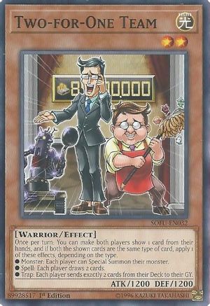 Two-for-One Team (SOFU-EN032) - Soul Fusion 1st Edition - Premium Yugioh Single from Konami - Just $0.25! Shop now at Game Crave Tournament Store