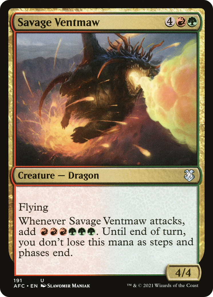 Savage Ventmaw (AFC-191) - Forgotten Realms Commander - Premium MTG Single from Wizards of the Coast - Just $0.50! Shop now at Game Crave Tournament Store