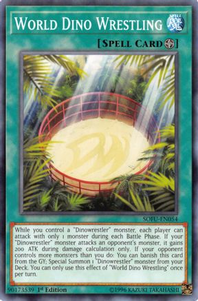 World Dino Wrestling (SOFU-EN054) - Soul Fusion Unlimited - Premium Yugioh Single from Konami - Just $0.25! Shop now at Game Crave Tournament Store