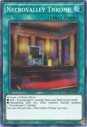 Necrovalley Throne (SOFU-EN055) - Soul Fusion 1st Edition - Premium Yugioh Single from Konami - Just $0.31! Shop now at Game Crave Tournament Store