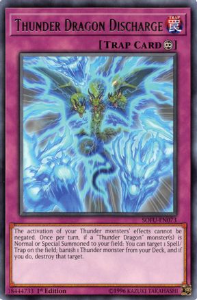 Thunder Dragon Discharge (SOFU-EN073) - Soul Fusion 1st Edition - Premium Yugioh Single from Konami - Just $0.08! Shop now at Game Crave Tournament Store