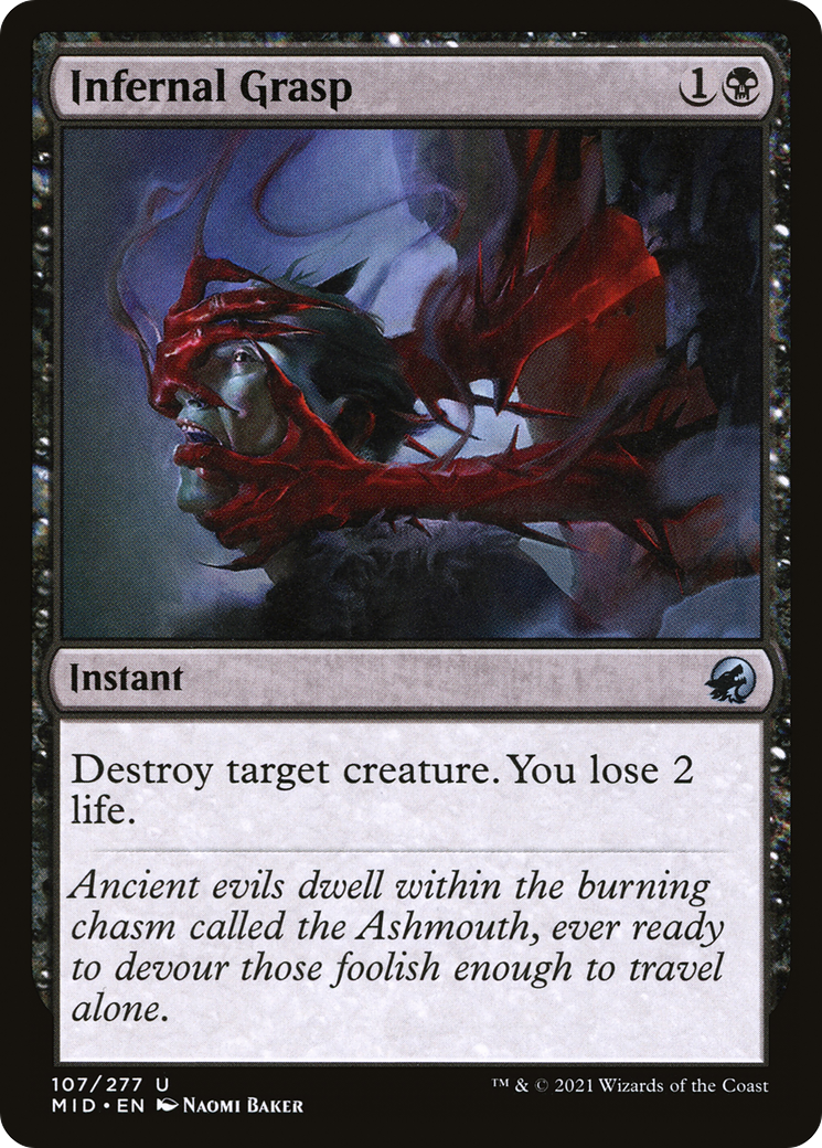 Infernal Grasp (MID-107) - Innistrad: Midnight Hunt - Premium MTG Single from Wizards of the Coast - Just $0.30! Shop now at Game Crave Tournament Store