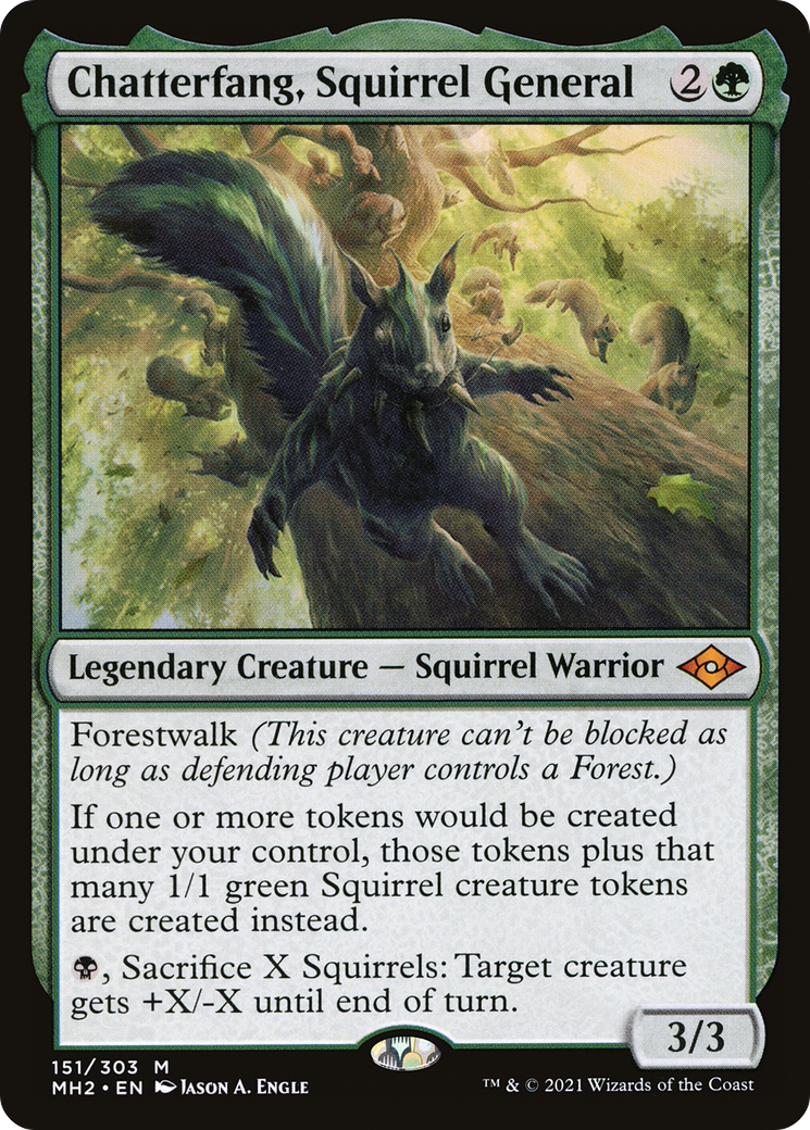 Chatterfang, Squirrel General (MH2-151) - Modern Horizons 2 Foil - Premium MTG Single from Wizards of the Coast - Just $1.74! Shop now at Game Crave Tournament Store