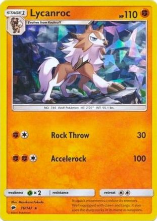 Lycanroc - 76/147 (Cracked Ice Holo) 76 - Deck Exclusives Holofoil - Premium Pokemon Single from Nintendo - Just $0.50! Shop now at Game Crave Tournament Store