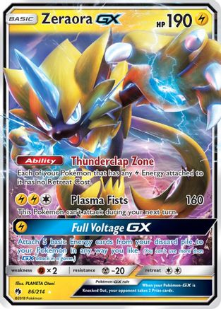 Zeraora-GX 86/214 - Lost Thunder Holofoil - Premium Pokemon Single from Nintendo - Just $2.96! Shop now at Game Crave Tournament Store