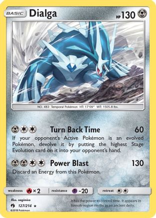 Dialga 127/214 - Lost Thunder Holofoil - Premium Pokemon Single from Nintendo - Just $0.78! Shop now at Game Crave Tournament Store