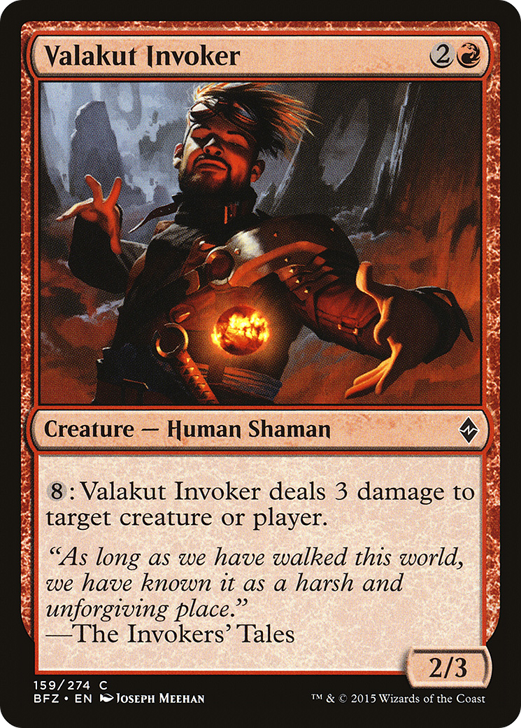 Valakut Invoker (BFZ-159) - Battle for Zendikar - Premium MTG Single from Wizards of the Coast - Just $0.08! Shop now at Game Crave Tournament Store