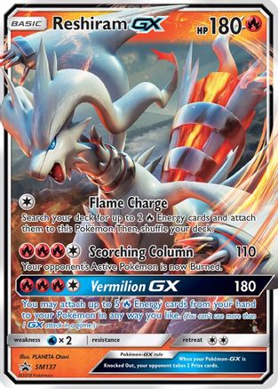 Reshiram-GX SM137/248 - SM Black Star Promos Holofoil - Premium Pokemon Single from Nintendo - Just $2.31! Shop now at Game Crave Tournament Store