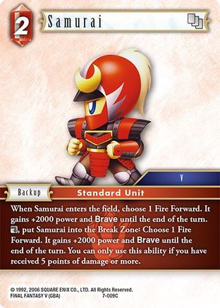 Samurai (OPUS VII) Foil - Premium Final Fantasy Single from Opus VII - Just $1.88! Shop now at Game Crave Tournament Store