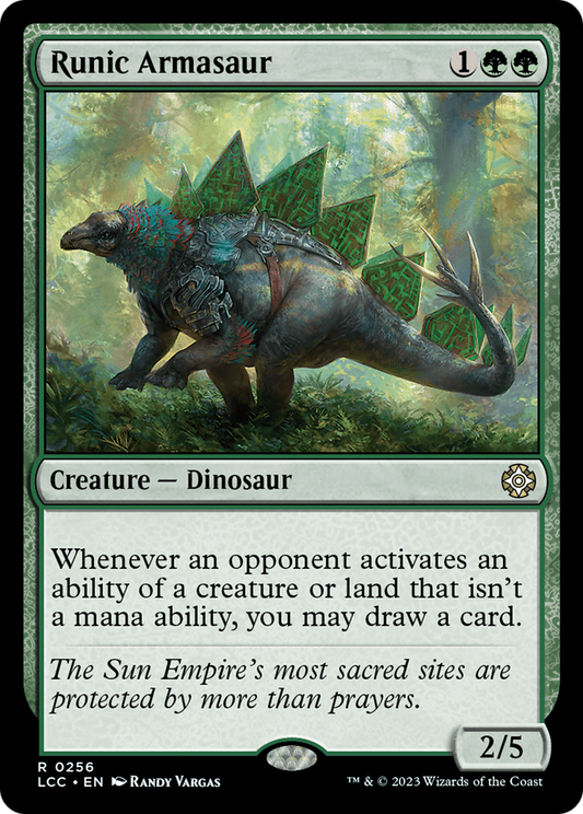 Runic Armasaur (LCC-256) - The Lost Caverns of Ixalan Commander - Premium MTG Single from Wizards of the Coast - Just $0.08! Shop now at Game Crave Tournament Store