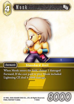 Monk (OPUS VII) Foil - Premium Final Fantasy Single from Opus VII - Just $0.25! Shop now at Game Crave Tournament Store