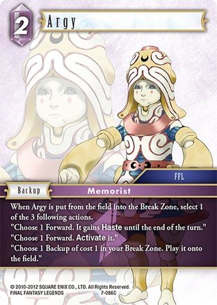 Argy (OPUS VII) Foil - Premium Final Fantasy Single from Opus VII - Just $0.25! Shop now at Game Crave Tournament Store