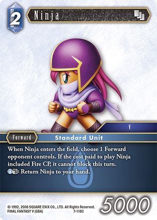 Ninja (7-118C) (OPUS VII) Foil - Premium Final Fantasy Single from Opus VII - Just $0.28! Shop now at Game Crave Tournament Store