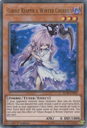 Ghost Reaper & Winter Cherries (AC18-EN022) - Advent Calendar 2018 1st Edition - Premium Yugioh Single from Konami - Just $0.36! Shop now at Game Crave Tournament Store