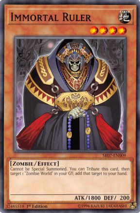 Immortal Ruler (SR07-EN009) - Structure Deck: Zombie Horde 1st Edition - Premium Yugioh Single from Konami - Just $0.24! Shop now at Game Crave Tournament Store