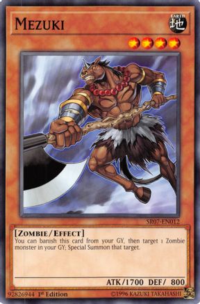 Mezuki (SR07-EN012) - Structure Deck: Zombie Horde 1st Edition - Premium Yugioh Single from Konami - Just $0.69! Shop now at Game Crave Tournament Store