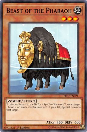 Beast of the Pharaoh (SR07-EN021) - Structure Deck: Zombie Horde 1st Edition - Premium Yugioh Single from Konami - Just $0.25! Shop now at Game Crave Tournament Store
