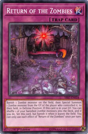 Return of the Zombies (SR07-EN034) - Structure Deck: Zombie Horde 1st Edition - Premium Yugioh Single from Konami - Just $1.23! Shop now at Game Crave Tournament Store