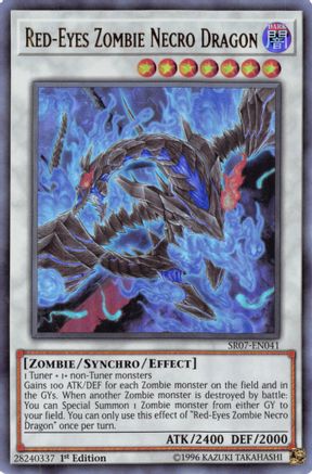 Red-Eyes Zombie Necro Dragon (SR07-EN041) - Structure Deck: Zombie Horde 1st Edition - Premium Yugioh Single from Konami - Just $0.48! Shop now at Game Crave Tournament Store