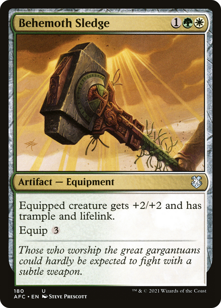 Behemoth Sledge (AFC-180) - Forgotten Realms Commander - Premium MTG Single from Wizards of the Coast - Just $0.25! Shop now at Game Crave Tournament Store