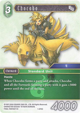 Chocobo - 1-075C (DECK EXCLUSIVE CARDS) - Premium Final Fantasy Single from Deck Exclusive Cards - Just $1.83! Shop now at Game Crave Tournament Store