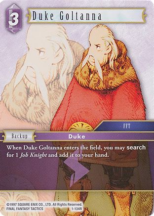 Duke Goltanna - 1-134R (DECK EXCLUSIVE CARDS) - Premium Final Fantasy Single from Deck Exclusive Cards - Just $0.97! Shop now at Game Crave Tournament Store