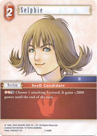 Selphie - 2-009R (DECK EXCLUSIVE CARDS) - Premium Final Fantasy Single from Deck Exclusive Cards - Just $0.25! Shop now at Game Crave Tournament Store
