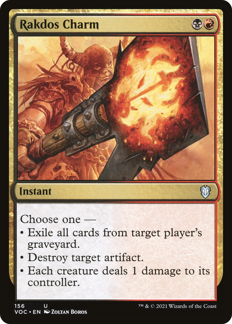 Rakdos Charm (VOC-156) - Crimson Vow Commander - Premium MTG Single from Wizards of the Coast - Just $0.68! Shop now at Game Crave Tournament Store