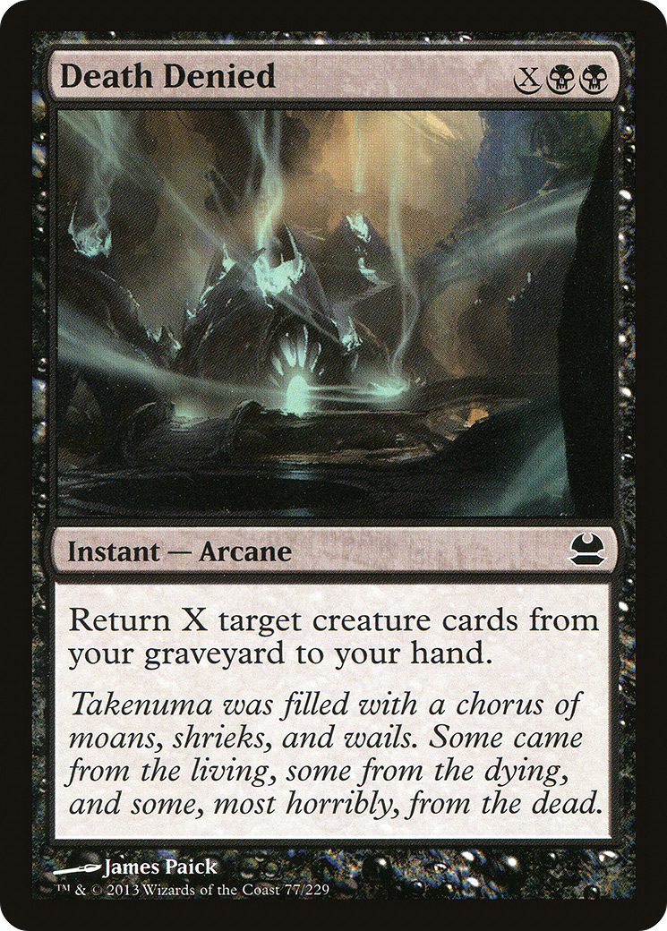 Death Denied (MMA-077) - Modern Masters - Premium MTG Single from Wizards of the Coast - Just $0.25! Shop now at Game Crave Tournament Store