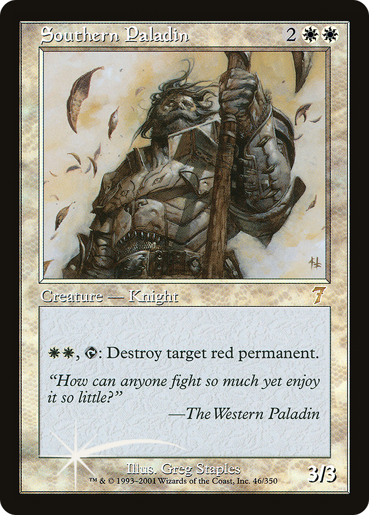 Southern Paladin (7ED-46★) - Seventh Edition Foil - Premium MTG Single from Wizards of the Coast - Just $11.39! Shop now at Game Crave Tournament Store
