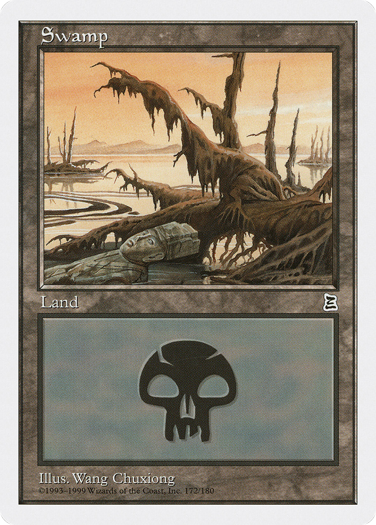 Swamp (PTK-172) - Portal Three Kingdoms - Premium MTG Single from Wizards of the Coast - Just $1.93! Shop now at Game Crave Tournament Store
