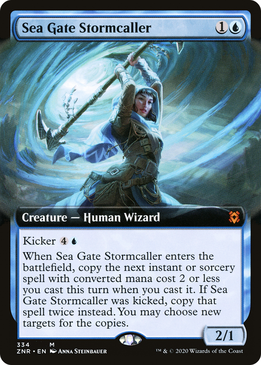 Sea Gate Stormcaller (ZNR-334) - Zendikar Rising: (Extended Art) Foil - Premium MTG Single from Wizards of the Coast - Just $0.17! Shop now at Game Crave Tournament Store