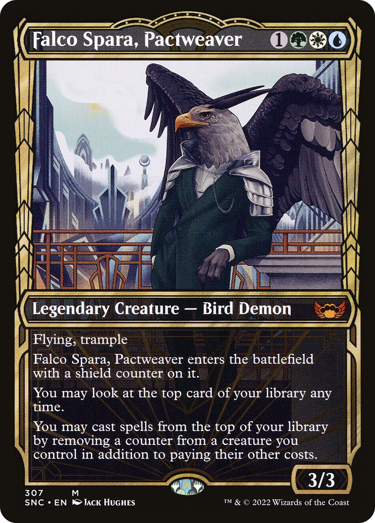 Falco Spara, Pactweaver (SNC-307) - Streets of New Capenna: (Showcase) Foil - Premium MTG Single from Wizards of the Coast - Just $4.17! Shop now at Game Crave Tournament Store