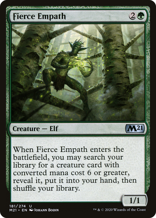 Fierce Empath (M21-181) - Core Set 2021 - Premium MTG Single from Wizards of the Coast - Just $0.08! Shop now at Game Crave Tournament Store