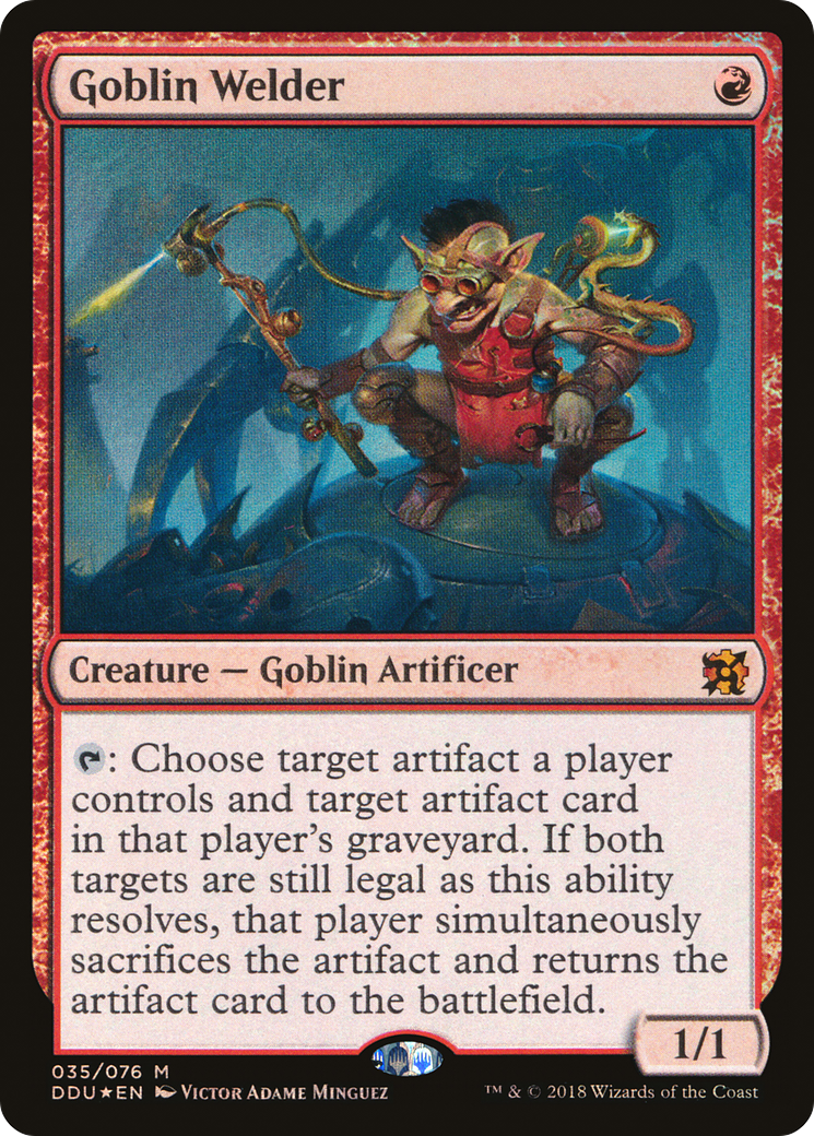 Goblin Welder (DDU-035) - Duel Decks: Elves vs. Inventors Foil - Premium MTG Single from Wizards of the Coast - Just $2.58! Shop now at Game Crave Tournament Store