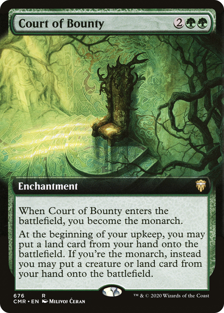 Court of Bounty (CMR-676) - Commander Legends: (Extended Art) Foil - Premium MTG Single from Wizards of the Coast - Just $2.44! Shop now at Game Crave Tournament Store