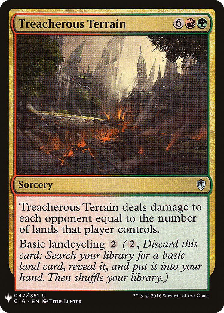 Treacherous Terrain (MB1-1500) - Mystery Booster - Premium MTG Single from Wizards of the Coast - Just $0.25! Shop now at Game Crave Tournament Store