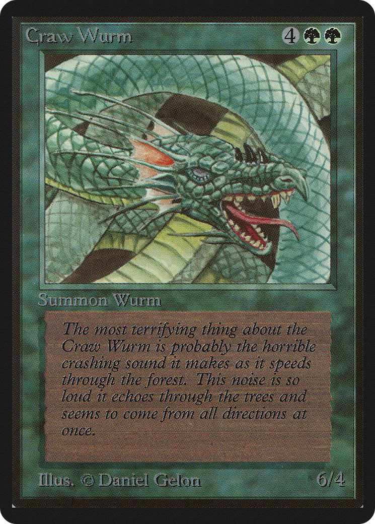 Craw Wurm (LEB-191) - Limited Edition Beta - Premium MTG Single from Wizards of the Coast - Just $7.90! Shop now at Game Crave Tournament Store