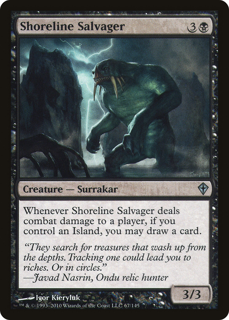 Shoreline Salvager (WWK-067) - Worldwake Foil - Premium MTG Single from Wizards of the Coast - Just $0.25! Shop now at Game Crave Tournament Store