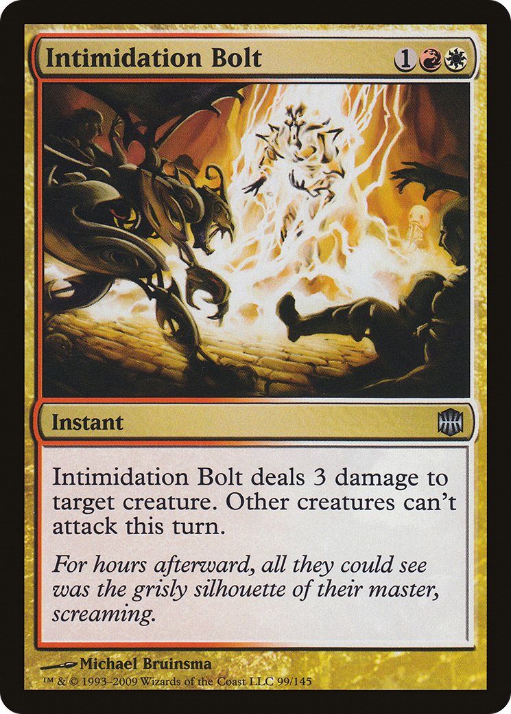 Intimidation Bolt (ARB-099) - Alara Reborn - Premium MTG Single from Wizards of the Coast - Just $0.09! Shop now at Game Crave Tournament Store